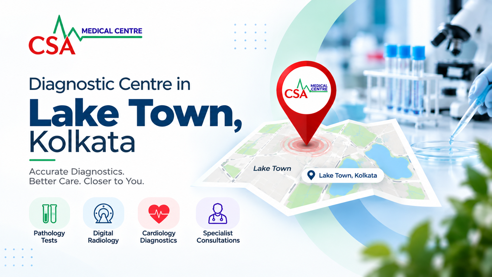Diagnostic centre and laboratory testing services for patients in Lake Town, Kolkata